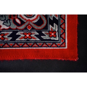 70344 PIĘKNY OBRUS KILIM GOBELIN AKSAMIT CZERWIEŃ I BŁĘKITY 193 X 129 CM (5).JPG