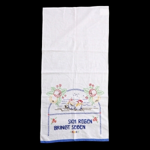 70355 STARA PRZYKUCHENNA MAKATKA RĘCZNIK ŚCIERECZKA ZASŁONKA Z NIEMIECKIM PRZYSŁOWIEM (1).jpg