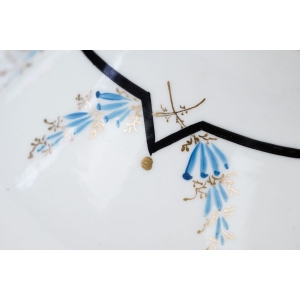 70358 ALLUAUD BIEDERMEIER LIMOGES DUŻA RĘCZNIE MALOWANA CUKIERNICA ZABYTEK (3).JPG