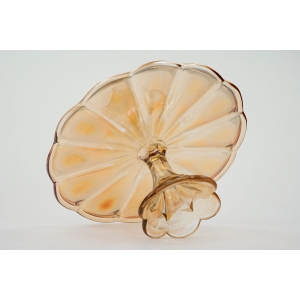 70437 CARNIVAL GLASS IRYZOWANA PATERA NA NODZE TORTOWNICA (4).JPG