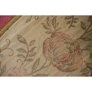 70461 BIEŻNIK LAUFER W STYLU RETRO PUDROWY RÓŻ I ZŁOTO PIĘKNY Z FRĘDZLAMI 150 X 33 cm (3).JPG