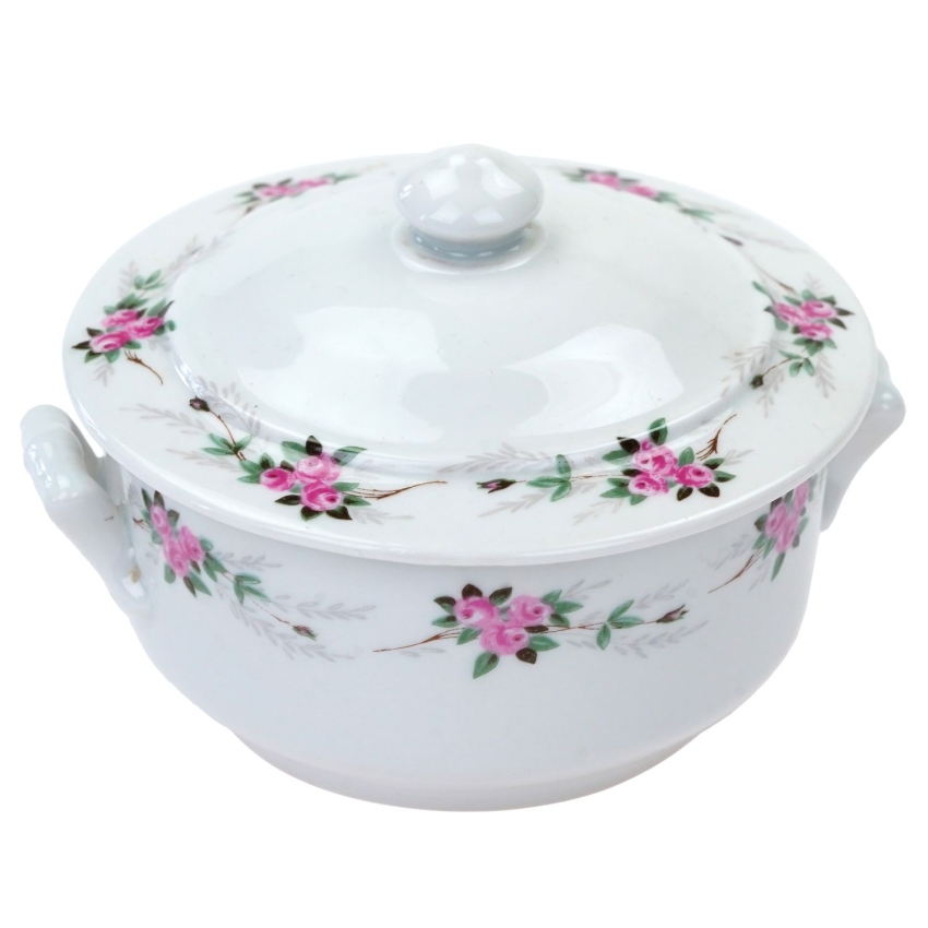 70547 APILCO ŚLICZNY POJEMNICZEK Z POKRYWĄ RĘCZNIE MALOWANE RÓŻYCZKI (1).jpg