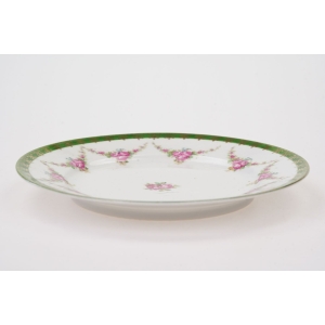 70552 M.Z. AUSTRIA KOMPLET 6 UROCZYCH SECESYJNYCH TALERZYKÓW GIRLANDY RÓŻ (2).JPG