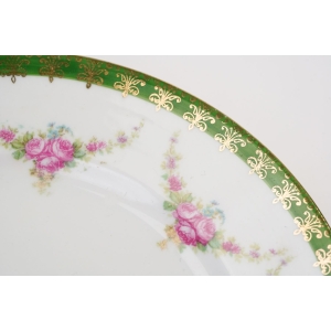 70552 M.Z. AUSTRIA KOMPLET 6 UROCZYCH SECESYJNYCH TALERZYKÓW GIRLANDY RÓŻ (3).JPG