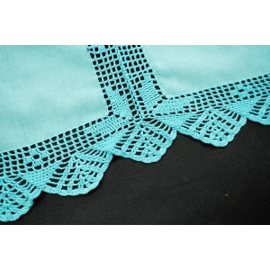 70665 SZYDEŁKO I LNIANE WSTAWKI OBRUS W GWIAZDY W TURKUSIE 80 X 80 CM (4).JPG
