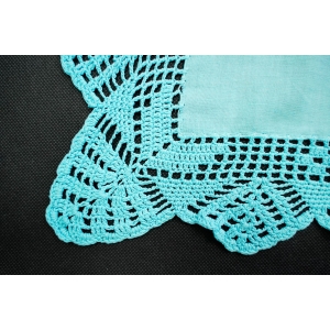 70665 SZYDEŁKO I LNIANE WSTAWKI OBRUS W GWIAZDY W TURKUSIE 80 X 80 CM (5).JPG