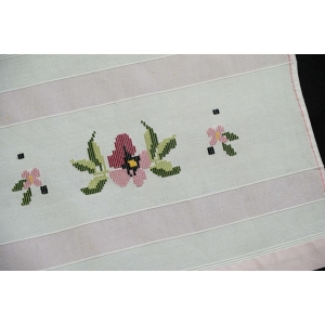 70689 BIAŁO-RÓŻOWY BIEŻNIK HAFTOWANE BRATKI 89 X 39 CM (2).JPG