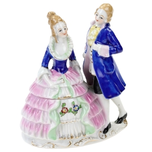 70701 JAPONIA RĘCZNIE MALOWANE PUZDERKO FIGURALNE DAMA Z KAWALEREM (1).jpg