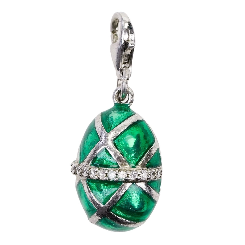 70950 YES ZAWIESZKA SREBRO CHARMS JAKO ZIELONA EMALIA WAGA 4 G  (1).jpg