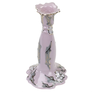 56268 CHODOV ŚWIECZNIK RENATA W KWIATOWE RELIEFY Z RÓŻOWEJ PORCELANY (1).jpg