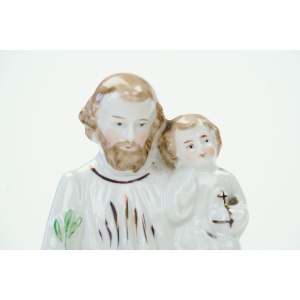 70850 SCHATZLAR ŚWIĘTY JÓZEF Z LILIĄ I DZIECIĄTKIEM JEZUS STARA PORCELANOWA FIGURKA (2).JPG