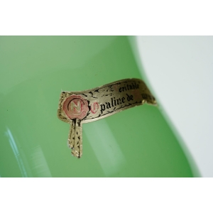 70899 MURANO ZIELONY KIELICH WAZON NA NODZE ZE ZŁOTĄ METALOWĄ OPASKĄ (2).JPG