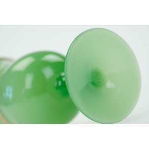 70899 MURANO ZIELONY KIELICH WAZON NA NODZE ZE ZŁOTĄ METALOWĄ OPASKĄ (4).JPG