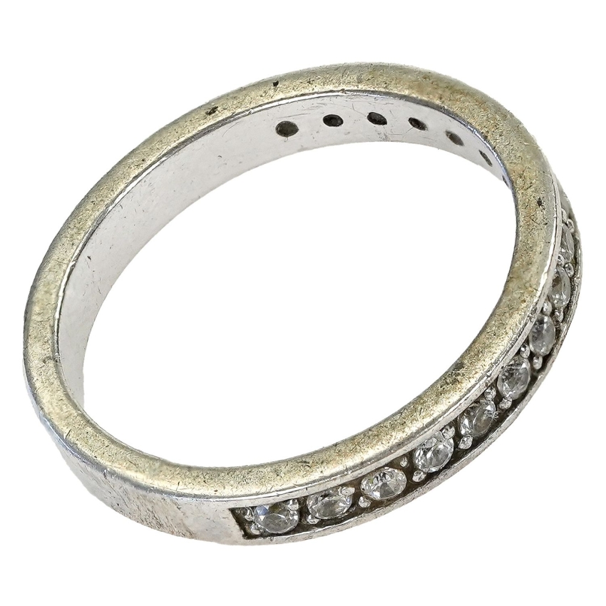 70931 PROSTY PIERŚCIONEK OBRĄCZKA Z CYRKONIAMI R. 15 WAGA 2,9 G (1).jpg
