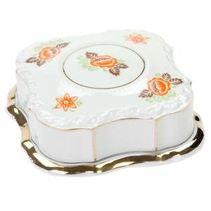 ĆMIELÓW POMPADOUR W. POTACKI UROCZE PUZDERKO W KWIATKI