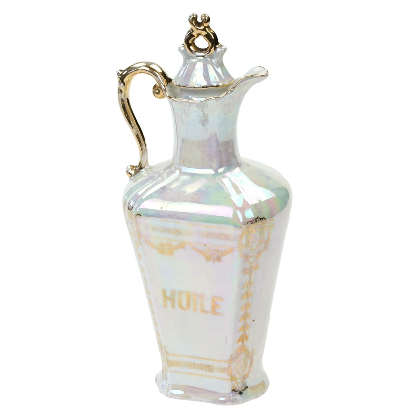 70984 ŚLICZNA PORCELANOWA KARAFKA OPALIZOWANA NA OLEJ (1).jpg