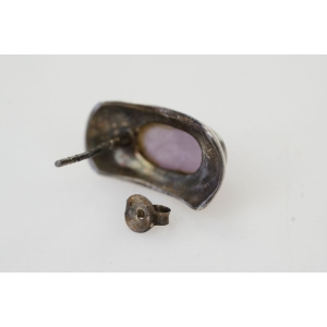 71014 SREBRO KOLCZYKI NA SZTYFTACH Z AMETYSTOWYMI OCZKAMI WAGA 4,9 G (4).JPG