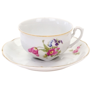 ĆMIELÓW BOLERO FILIŻANKA ZE SPODKIEM KOLOROWE KWIATY