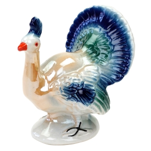 71047 RĘCZNIE MALOWANA FIGURKA PTAKA PAW INDYK (1).jpg