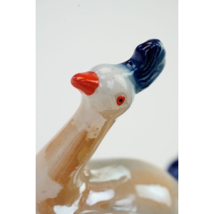 71047 RĘCZNIE MALOWANA FIGURKA PTAKA PAW INDYK (2).JPG