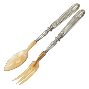 71107 FRANCJA SZTUĆCE DO SAŁAT PLATEROWANE TRZONKI GUSTOWNE I ELEGANCKIE W KASECIE (1).jpg