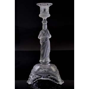 52503 VAL SAINT LAMBERT REWELACYJNY STARY ŚWIECZNIK FIGURALNY JEZUS Z GOREJĄCYM SERCEM (2).JPG