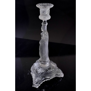 52503 VAL SAINT LAMBERT REWELACYJNY STARY ŚWIECZNIK FIGURALNY JEZUS Z GOREJĄCYM SERCEM (4).JPG