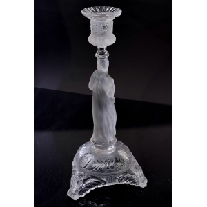 52503 VAL SAINT LAMBERT REWELACYJNY STARY ŚWIECZNIK FIGURALNY JEZUS Z GOREJĄCYM SERCEM (5).JPG