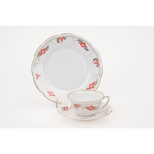 71172 WEIMAR ŚLICZNA ŚNIADANIÓWKA CZERWONO-ZŁOTE WZORKI (4).JPG