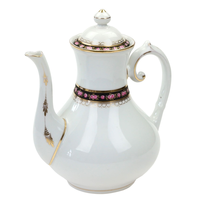 71174 BIEDERMEIER DUŻY PIĘKNY DZBANEK DO KAWY CZARNY RÓŻANY SZLACZEK (1).jpg