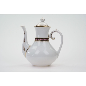 71174 BIEDERMEIER DUŻY PIĘKNY DZBANEK DO KAWY CZARNY RÓŻANY SZLACZEK (3).JPG