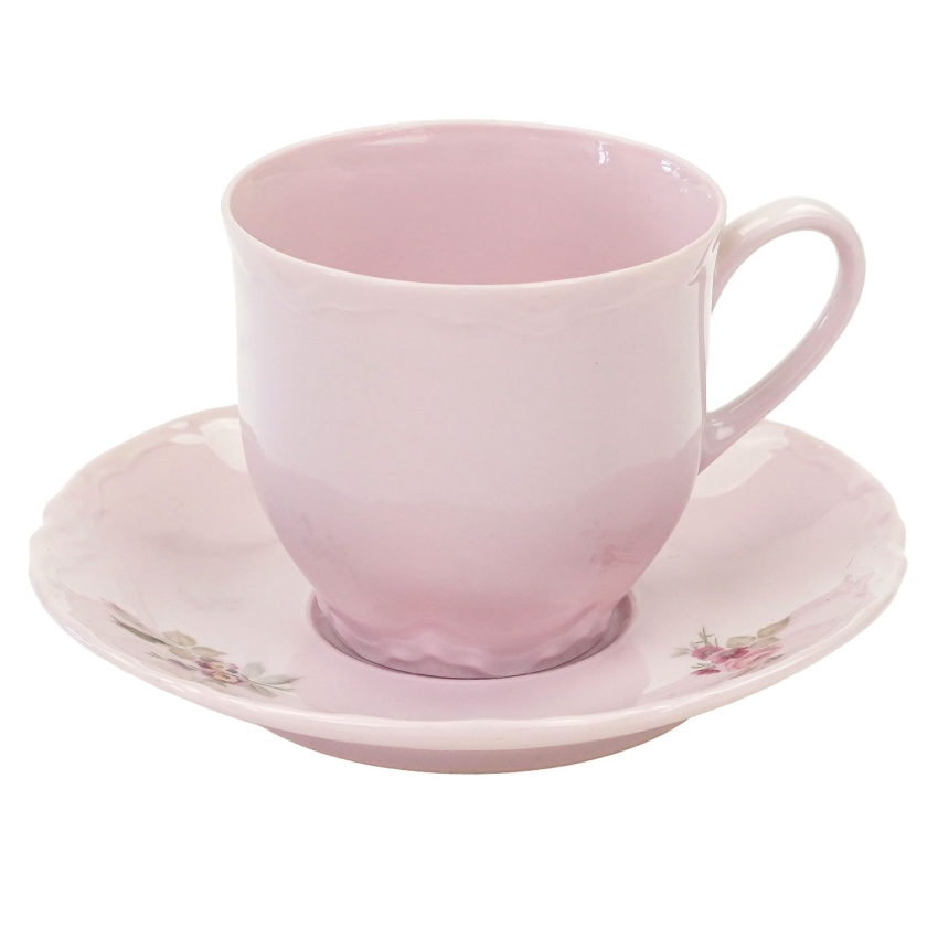71288 HUTSCHENREUTHER ELITE FILIŻANKA ZE SPODKIEM Z RÓŻOWEJ PORCELANY (1).jpg