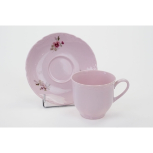 71288 HUTSCHENREUTHER ELITE FILIŻANKA ZE SPODKIEM Z RÓŻOWEJ PORCELANY (3).JPG