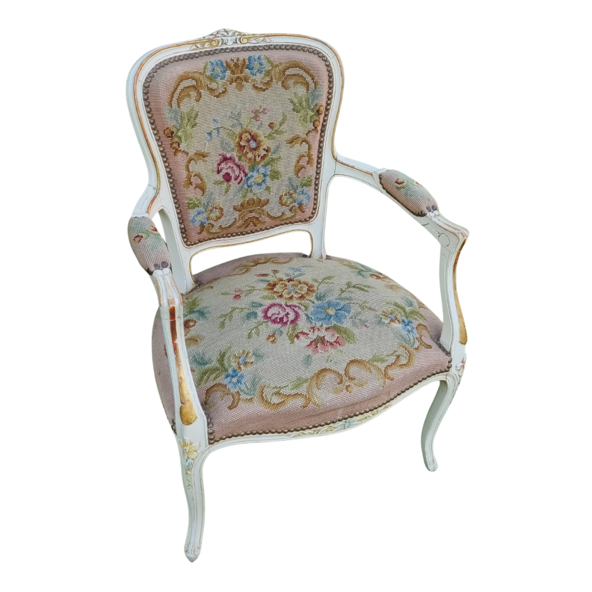 71375 STYLOWY FOTEL HAFT GOBELINOWY ŁOSOSIOWO-RÓŻOWY W KWIATY.png