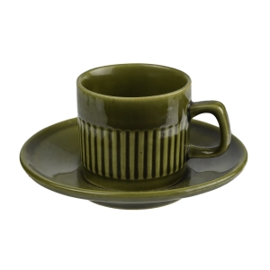 40850 KERA-VITRAL F. KULIK FLORA OLIWKOWA FILIŻANKA ZE SPODKIEM LATA 60-TE (1).jpg