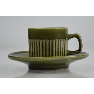 40850 KERA-VITRAL F. KULIK FLORA OLIWKOWA FILIŻANKA ZE SPODKIEM LATA 60-TE (2).jpg