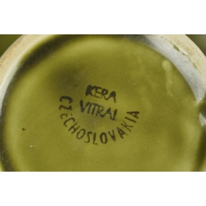 40850 KERA-VITRAL F. KULIK FLORA OLIWKOWA FILIŻANKA ZE SPODKIEM LATA 60-TE (4).jpg