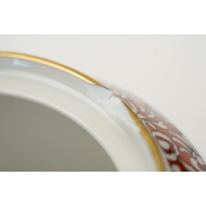 71448 GDA LIMOGES SERWIS DO KAWY DLA 6 OSÓB Z KORALOWYM ROŚLINNYM SZLACZKIEM (6).JPG