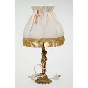 71470 PIĘKNA STARA LAMPKA Z AMORKIEM GOLASEM Z ABAŻUREM (2).JPG