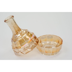 71495 CARNIVAL GLASS RINDSKOPF IRYZOWANA KARAFKA DWUCZĘŚCIOWA CIEKAWOSTKA I ZAGADKA (5).JPG