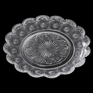 BROCKWAY GLASS Co. "AMERICAN CONCORD" BOGATO ZDOBIONA PATERA Z LAT 60-TYCH