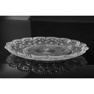71580 BROCKWAY GLASS Co. AMERICAN CONCORD BOGATO ZDOBIONA PATERA Z LAT 60-TYCH (2).JPG