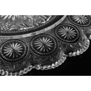 71580 BROCKWAY GLASS Co. AMERICAN CONCORD BOGATO ZDOBIONA PATERA Z LAT 60-TYCH (5).JPG