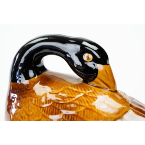 71610 ŁABĘDŹ CERAMICZNY POJEMNIK NA PASZTET RĘCZNIE MALOWANY (2).JPG