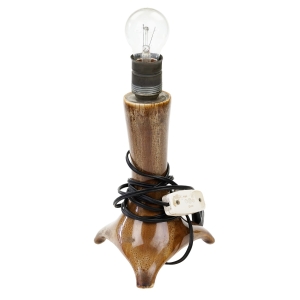 71611 CERAMICZNA LAMPKA LAPA STOŁOWA Z PRL MIROSTOWICE (1).jpg