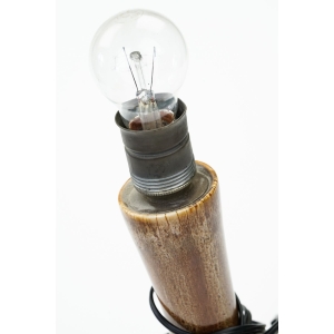 71611 CERAMICZNA LAMPKA LAPA STOŁOWA Z PRL MIROSTOWICE (2).JPG