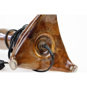 71611 CERAMICZNA LAMPKA LAPA STOŁOWA Z PRL MIROSTOWICE (5).JPG