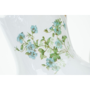 71616 LIMOGES SECESJA NIEBIESKIE KWIATUSZKI ŚLICZNY DZBANEK DO KAWY (3).JPG