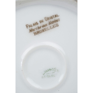 71616 LIMOGES SECESJA NIEBIESKIE KWIATUSZKI ŚLICZNY DZBANEK DO KAWY (6).JPG