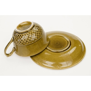 71694 MAASTRICHT FILIŻANKA ZE SPODKIEM W OLIWKOWYM KOLORZE (5).JPG